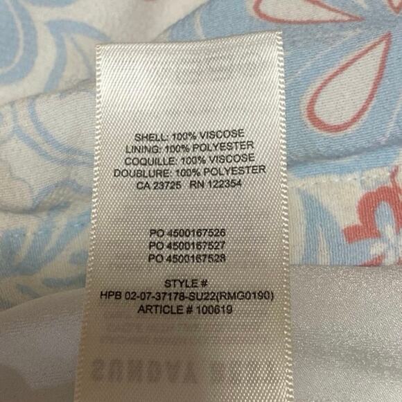 Aritzia Sunday Best White Floral Tie Waist Mini Wrap A-Line Skirt Skort Size XS - Picture 5 of 5